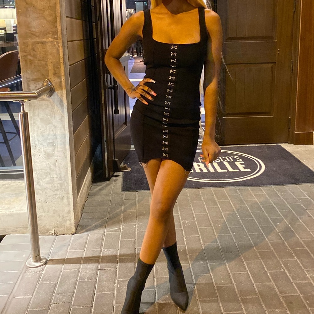 Black dress from pretty little thing